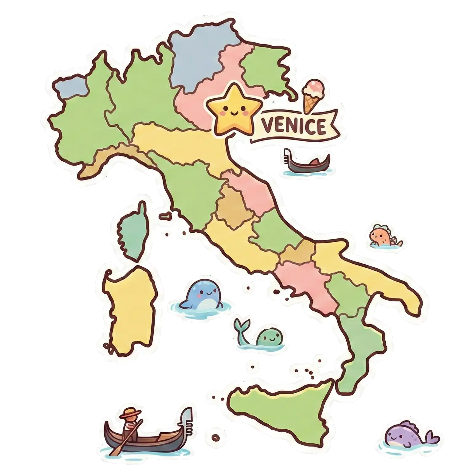 Mapa de ingredientes de Italia