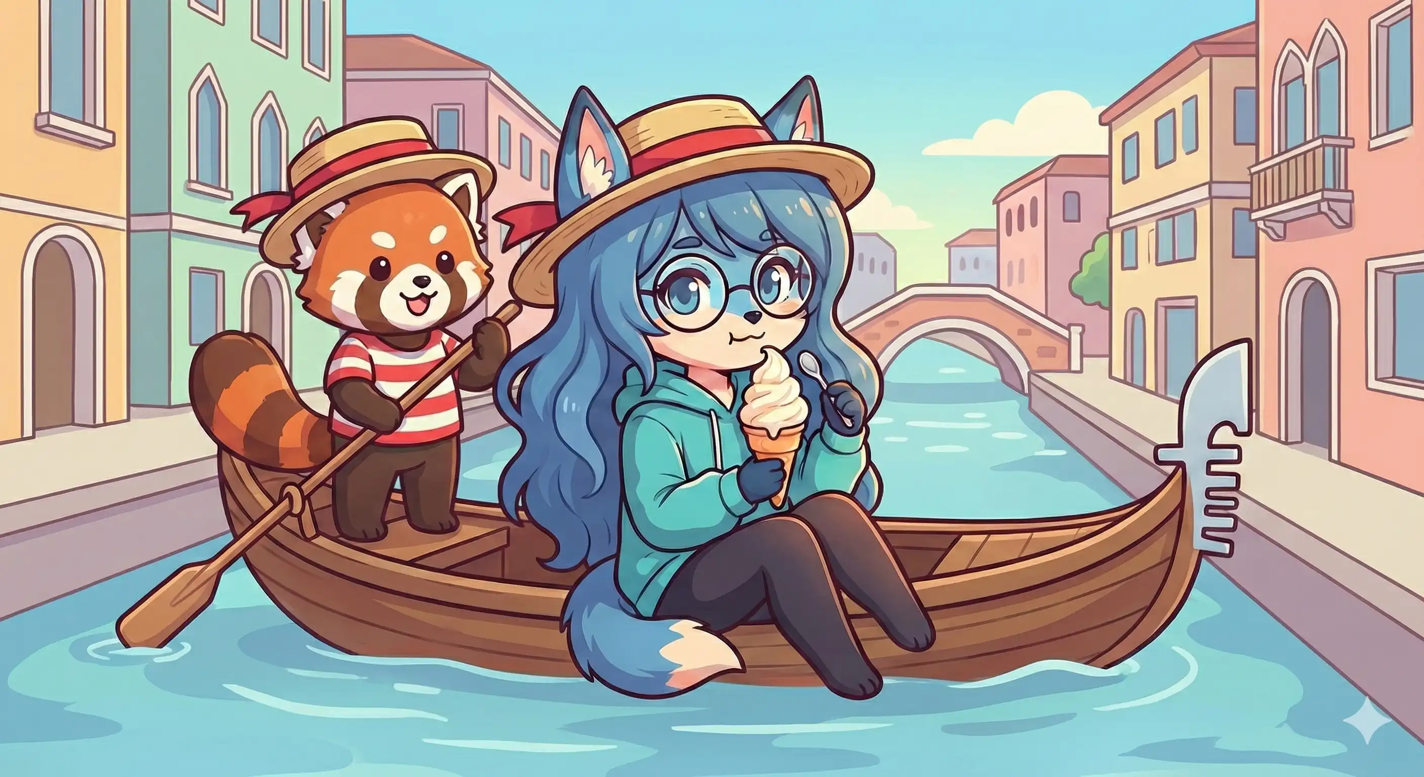 Mary paseando en Venecia